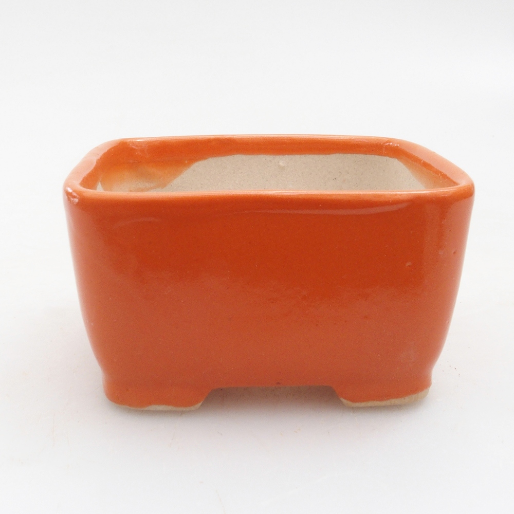 Mini bonsaischaal 7 x 7 x 4 cm, oranje
