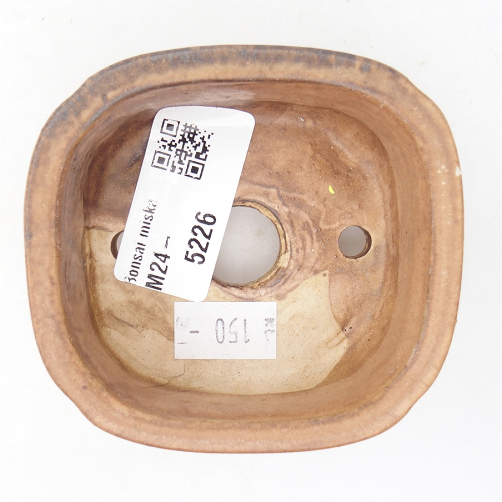 Bonsaischaal van keramiek 7,5 x 7 x 4 cm, roze