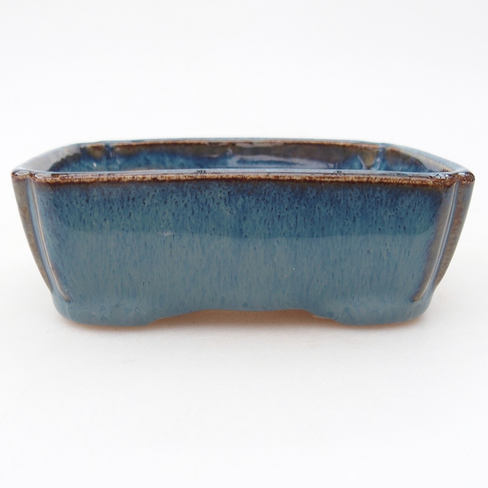 Mini bonsaischaal 9 x 7 x 3 cm, blauw