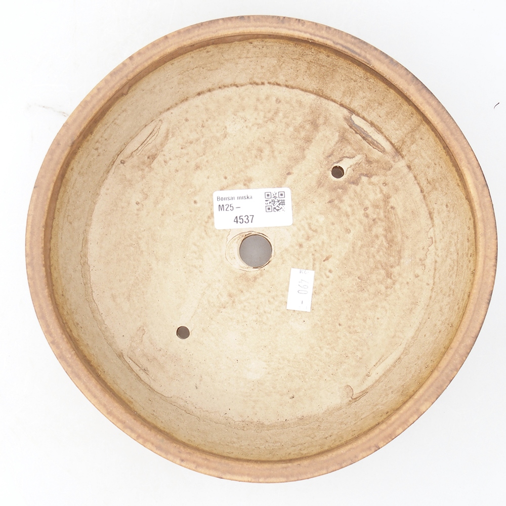 Bonsaischaal van keramiek 21,5 x 21,5 x 6 cm, roze