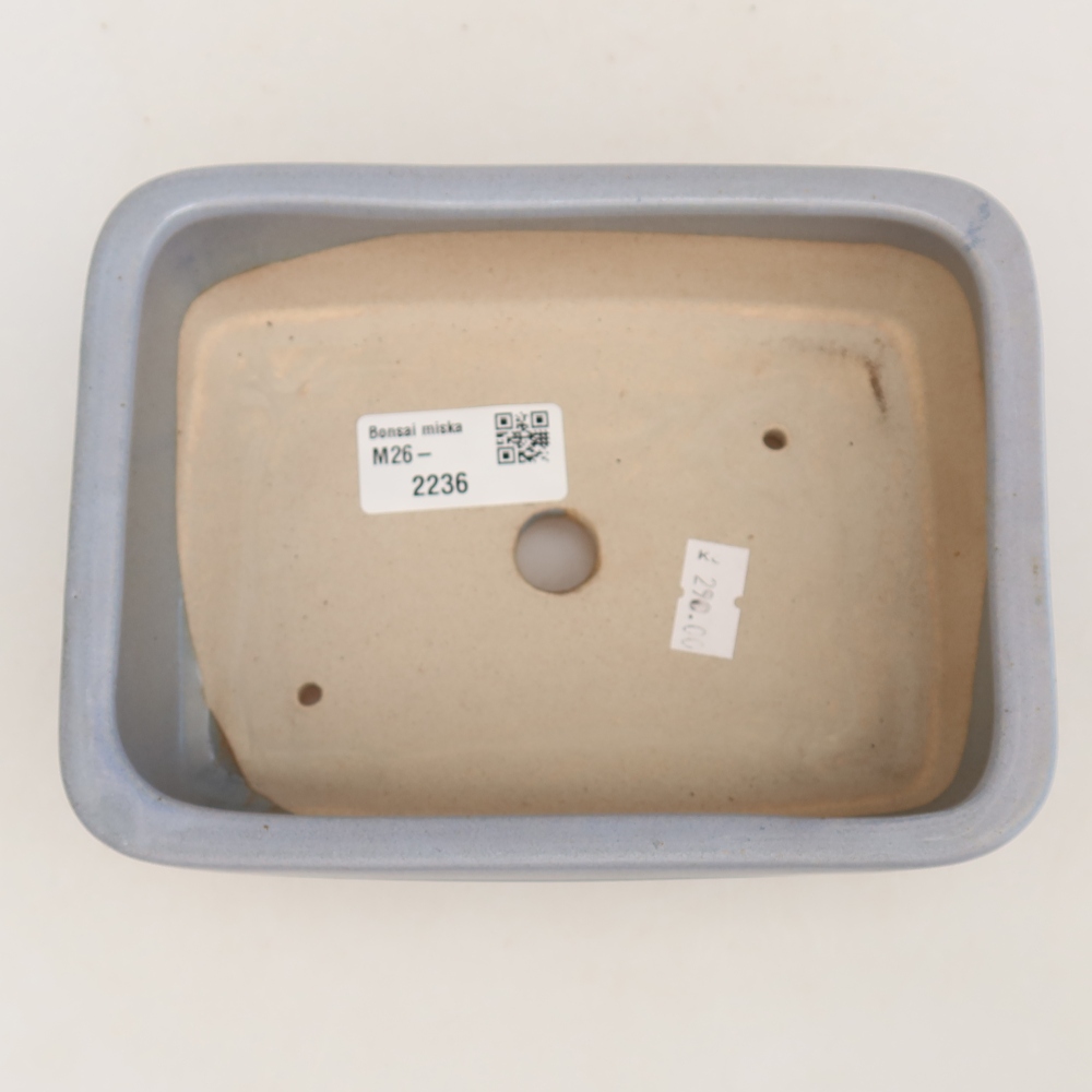 Keramische bonsaipot 17 x 12,5 x 5,5 cm, kleur: blauw