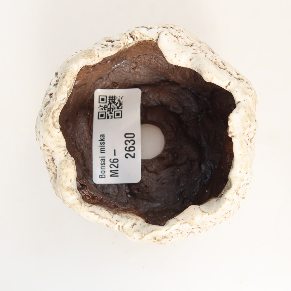 Keramische schaal  7 x 7 x 6 cm, kleur: wit
