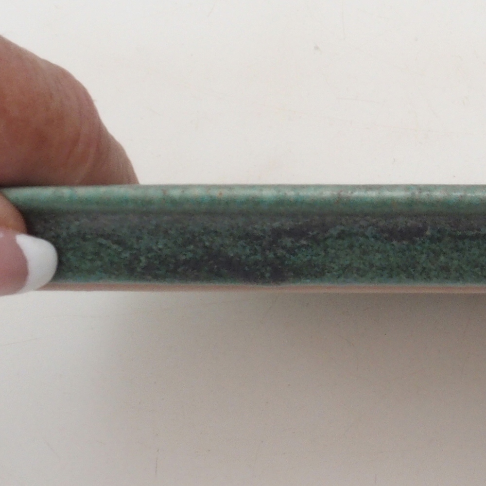 Keramische kom H08 - 22,5 x 16 x 1 cm - groen