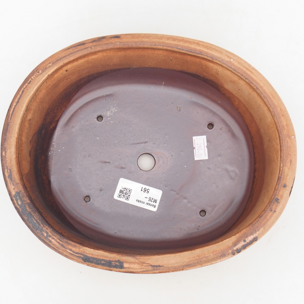 Bonsaischaal van keramiek 23 x 19 x 7 cm, roze