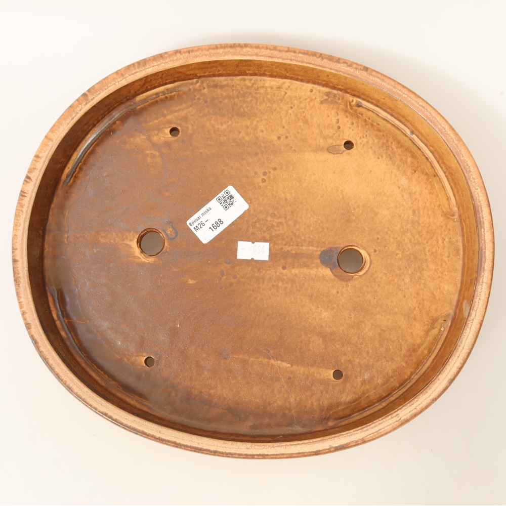 Keramische bonsaipot 30,5 x 26,5 x 4 cm, kleur roze