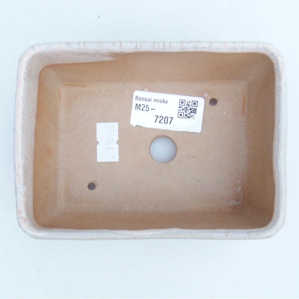 Bonsaischaal van keramiek 26 x 26 x 8 cm, kleur rood