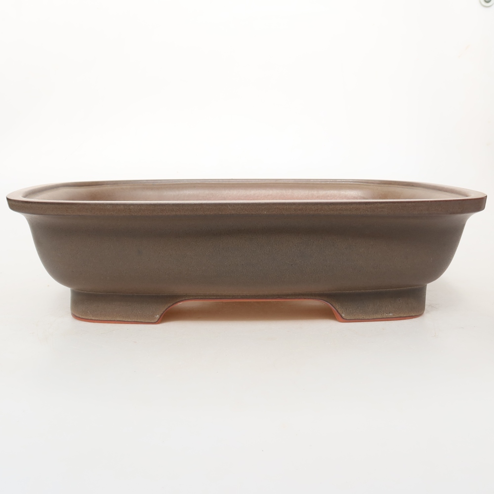 Keramische schaal  33 x 25 x 9,5 cm, kleur bruin