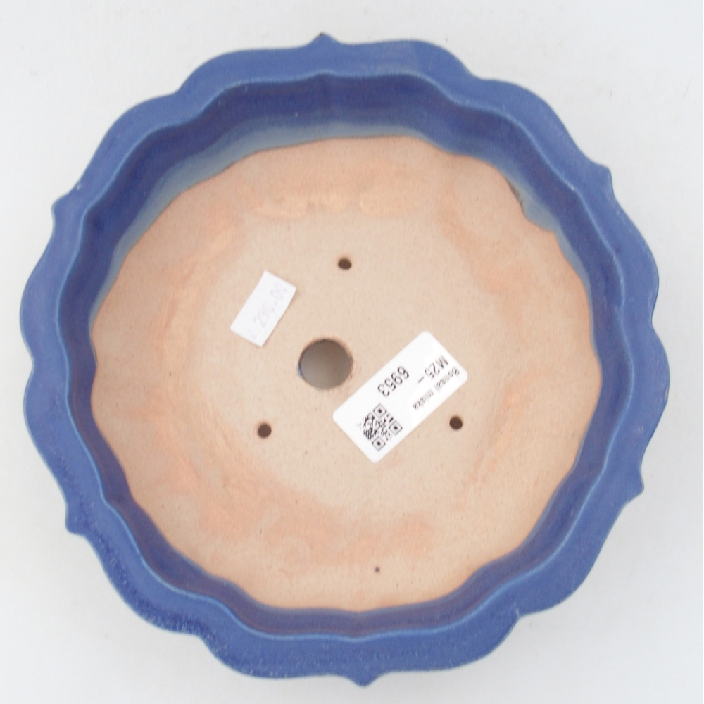 Bonsaischaal van keramiek 26 x 26 x 8 cm, kleur rood