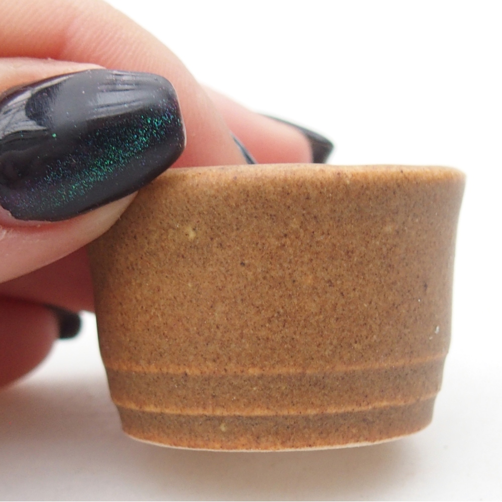 Mini bonsaischaal 4 x 4 x 2 cm, bruin