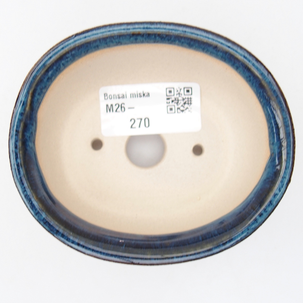 Mini bonsaischaal 9,5 x 8 x 4,5 cm, kleur blauw