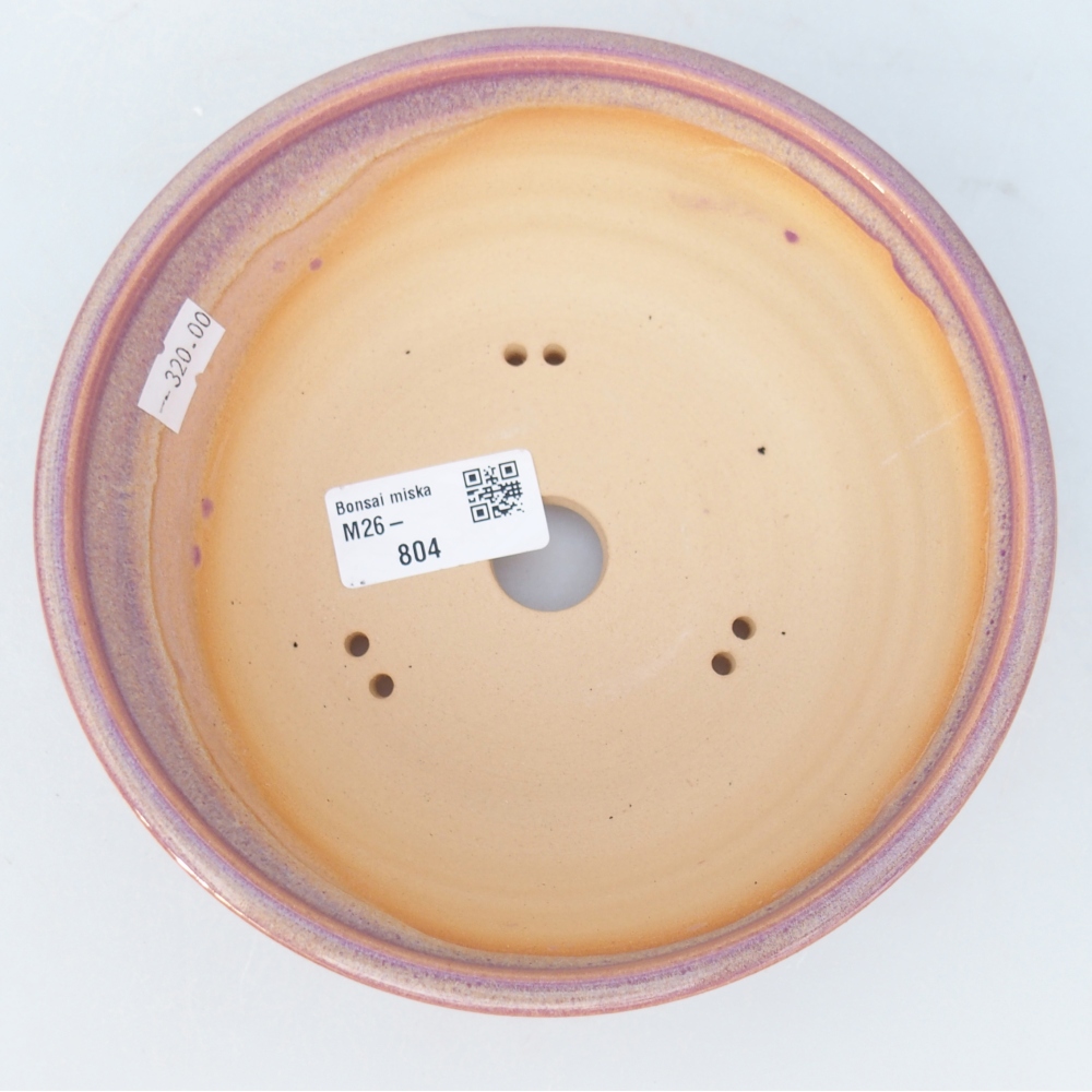 Bonsaischaal van keramiek 16,5 x 16,5 x 5,5 cm, kleur paars