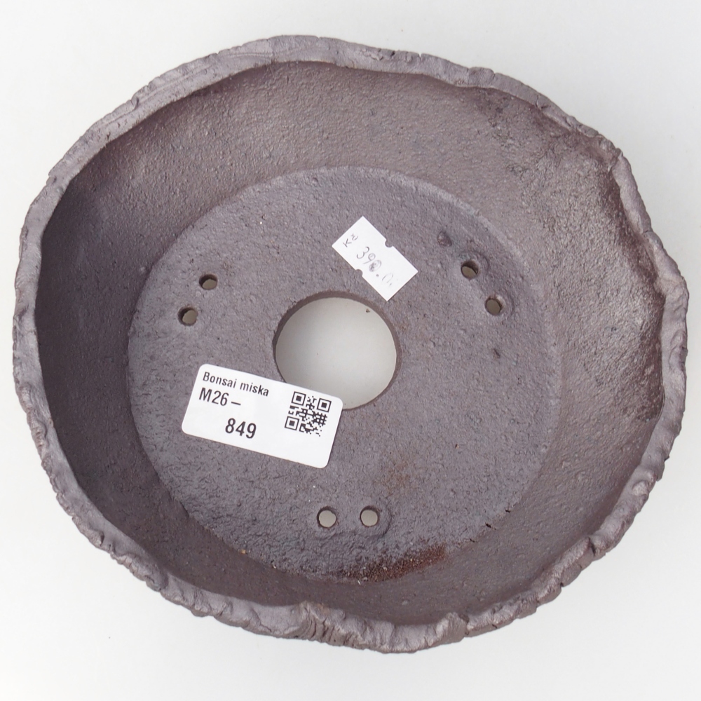 Bonsaischaal van keramiek 17 x 15 x 5,5 cm, metaalkleur
