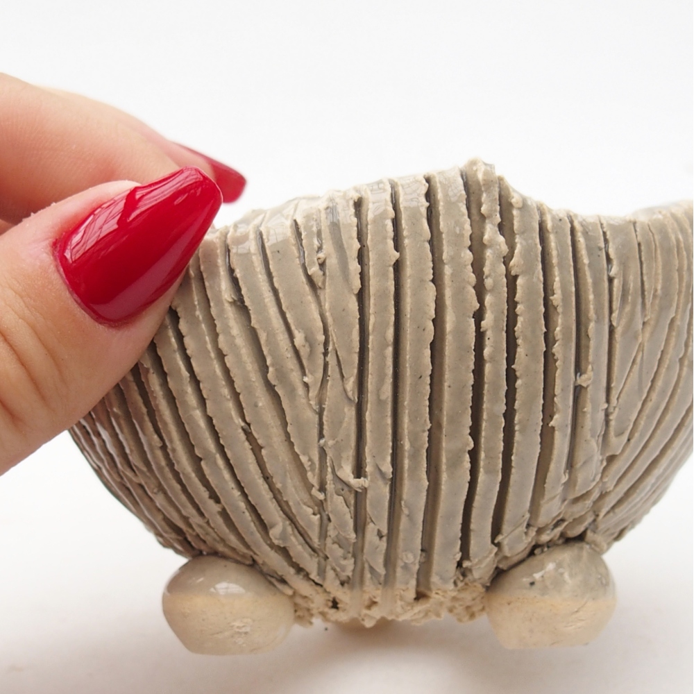 Keramisch Schelp 9 x 8 x 6 cm , kleur beige