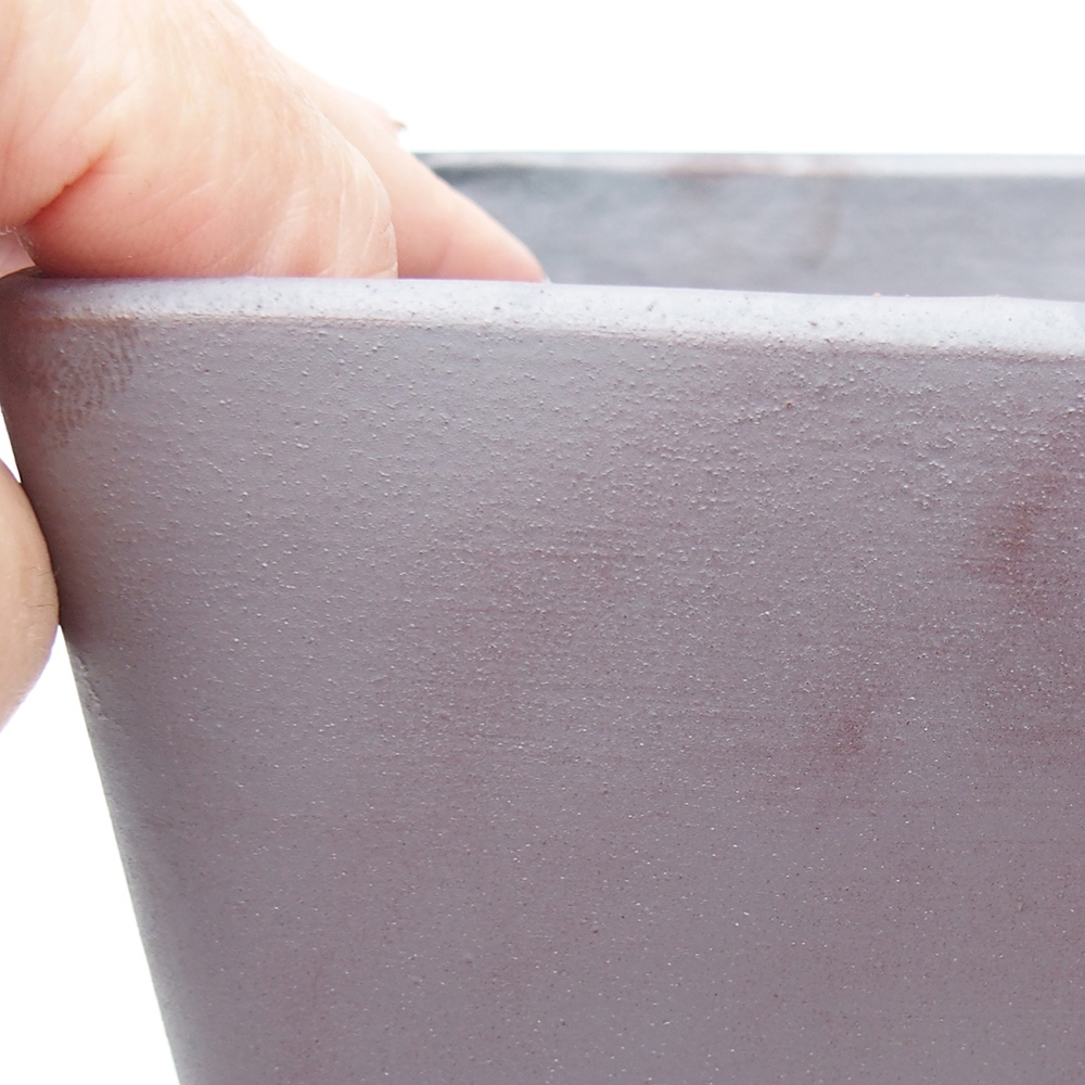 Bonsaischaal van keramiek 13 x 13 x 13 cm, metaalkleur