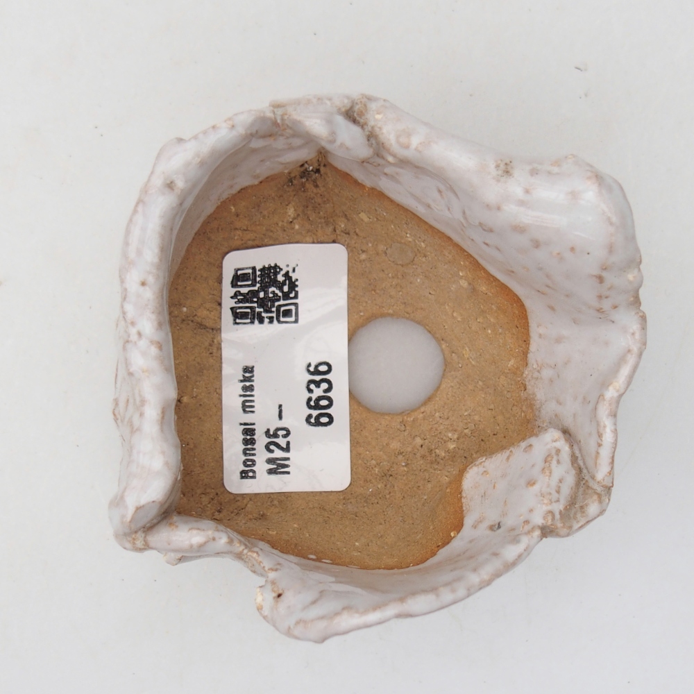 Keramische schaal 8 x 7 x 4,5 cm , kleur wit