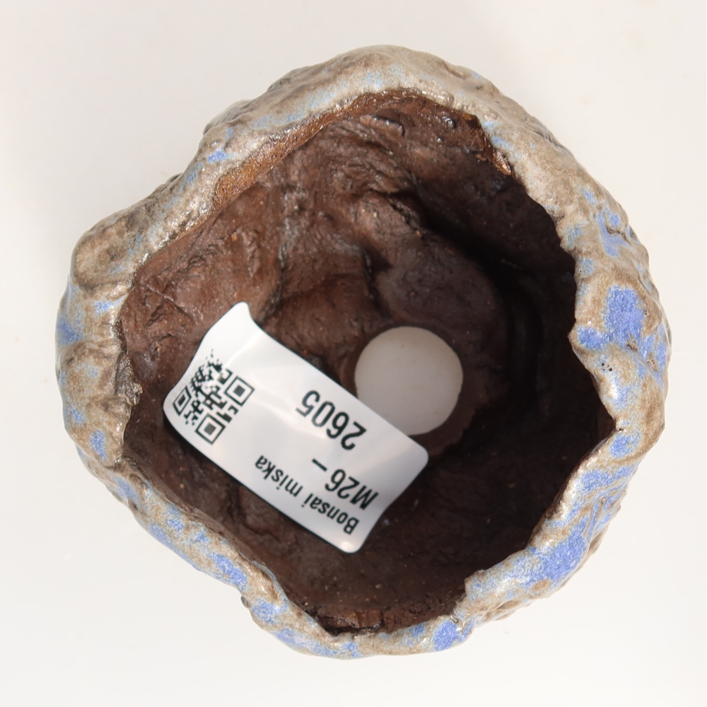 Keramische schaal  7 x 7 x 5 cm, kleur blauwbruin