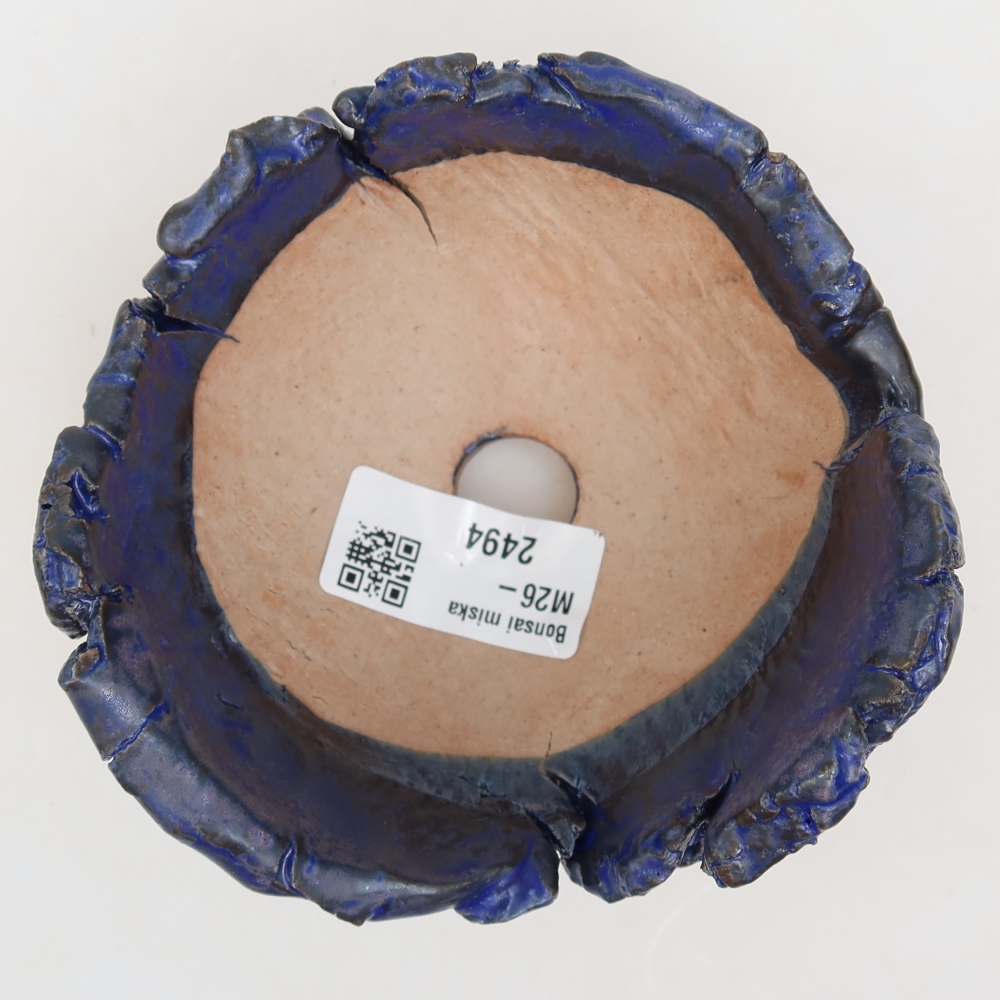 Keramisch Schelp 11 x 11 x 7,5 cm , kleur blauw