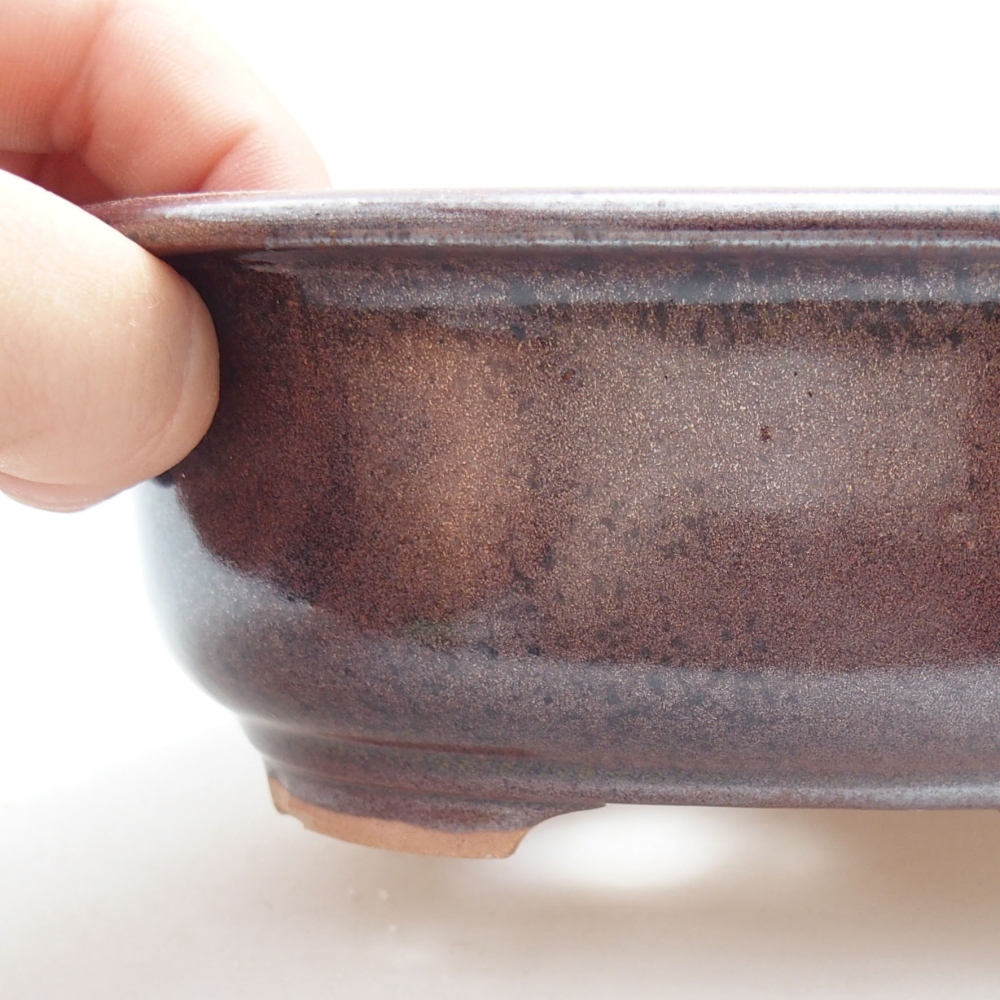 Bonsaischaal van keramiek 22 x 17 x 5 cm, groen