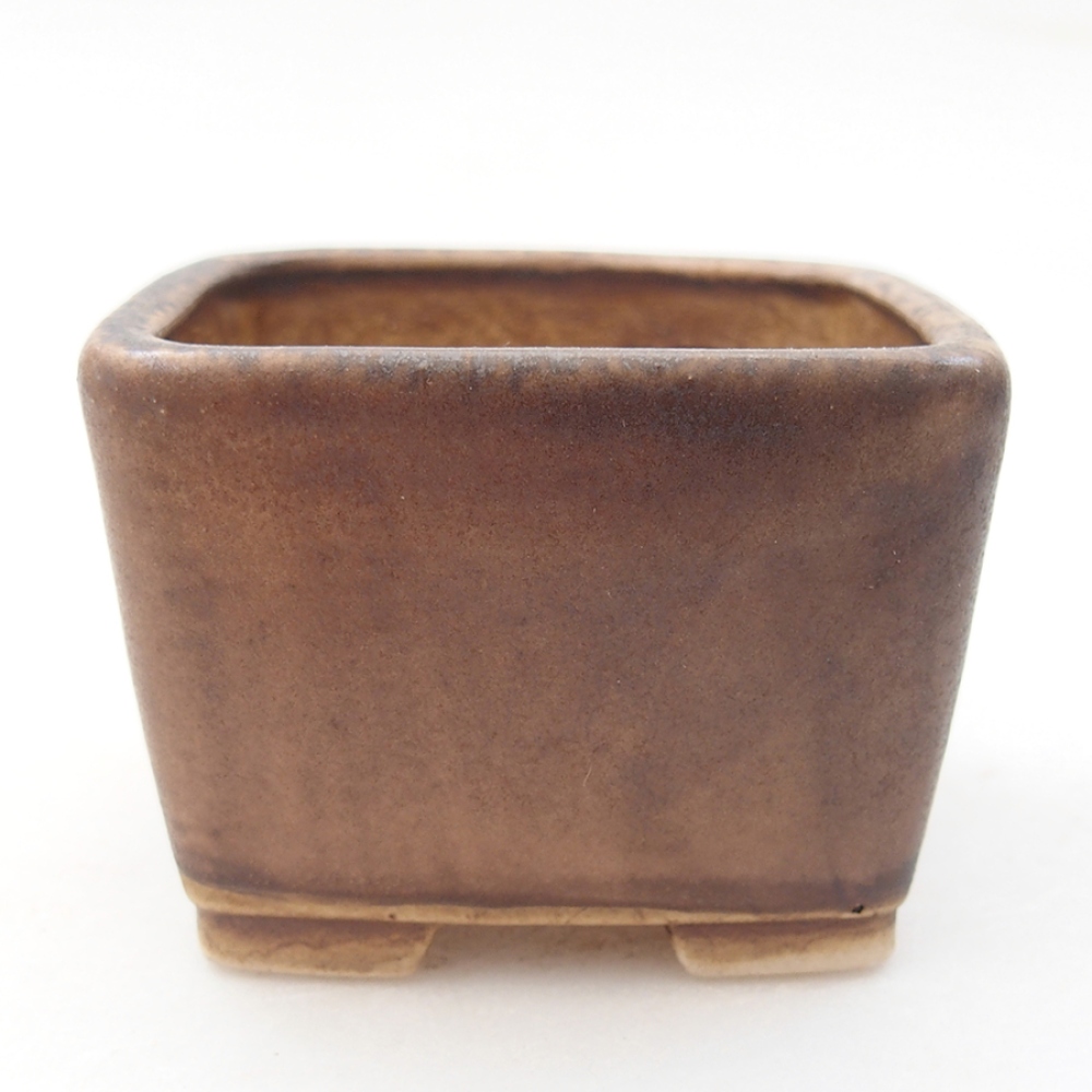 Bonsaischaal van keramiek 6 x 6 x 4,5 cm, roze