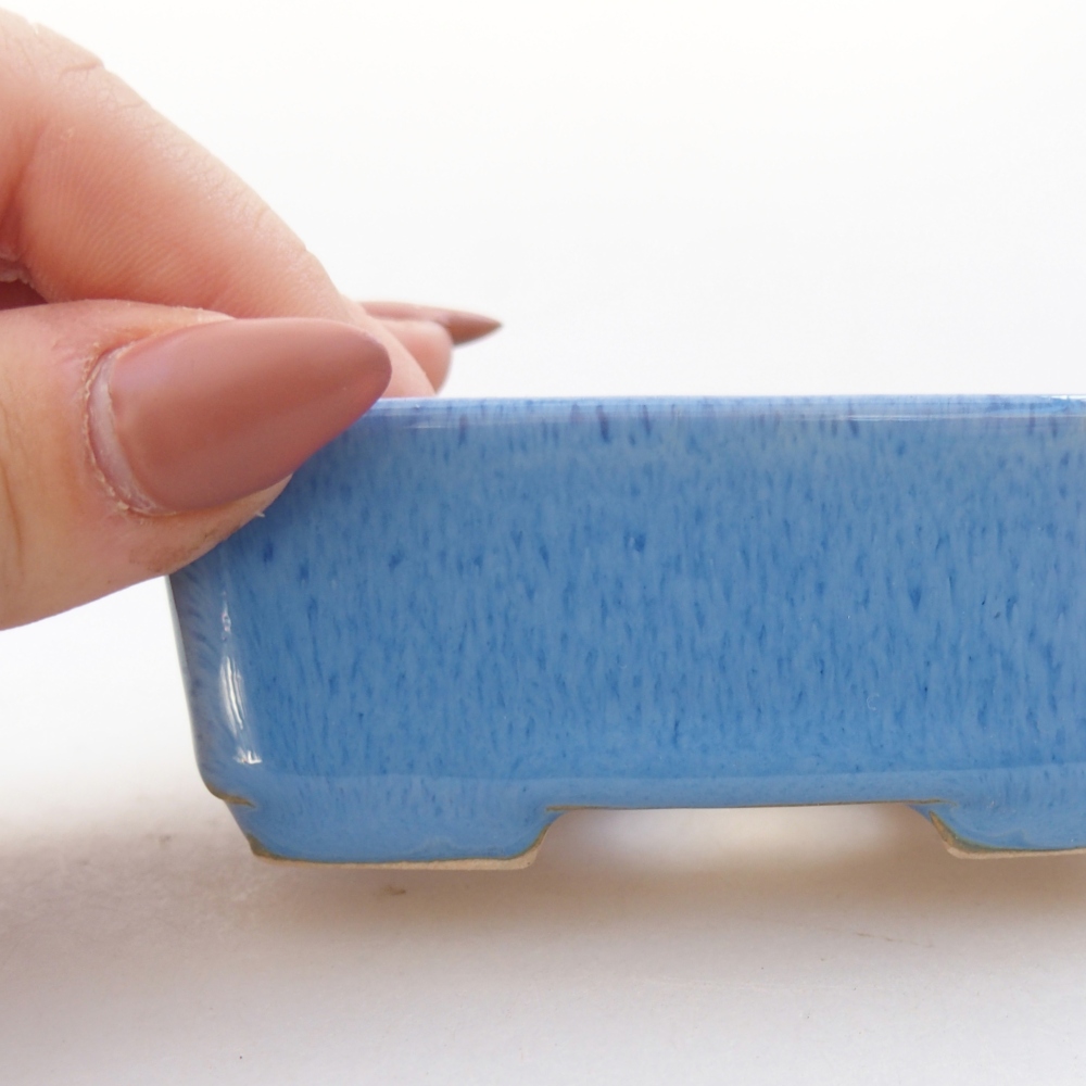 Bonsaischaal van keramiek 26 x 26 x 8 cm, kleur rood