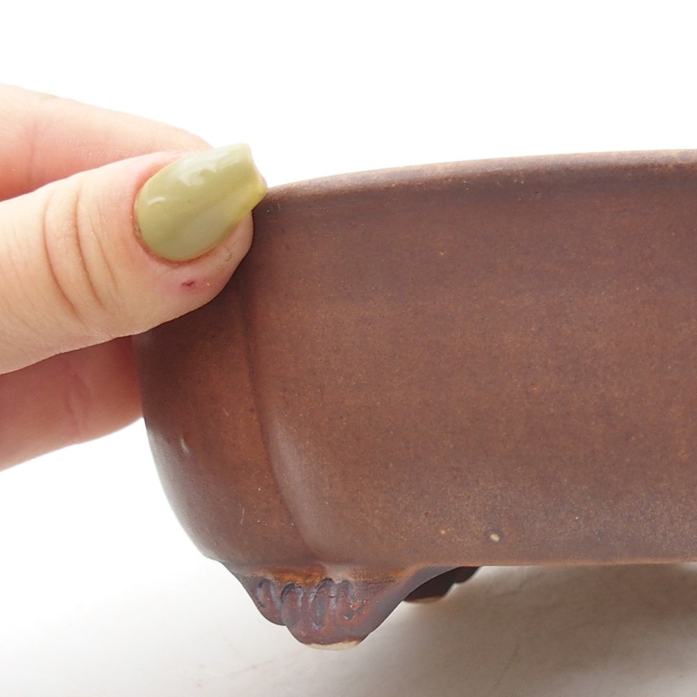 Bonsaischaal van keramiek 17 x 15,5 x 5,5 cm, bruin