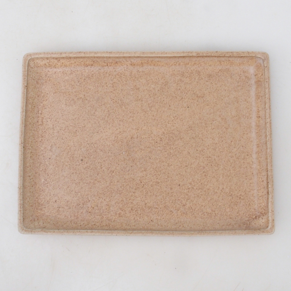Bonsai schotel rechthoekig 22,5 x 17 x 1,5 cm - beige