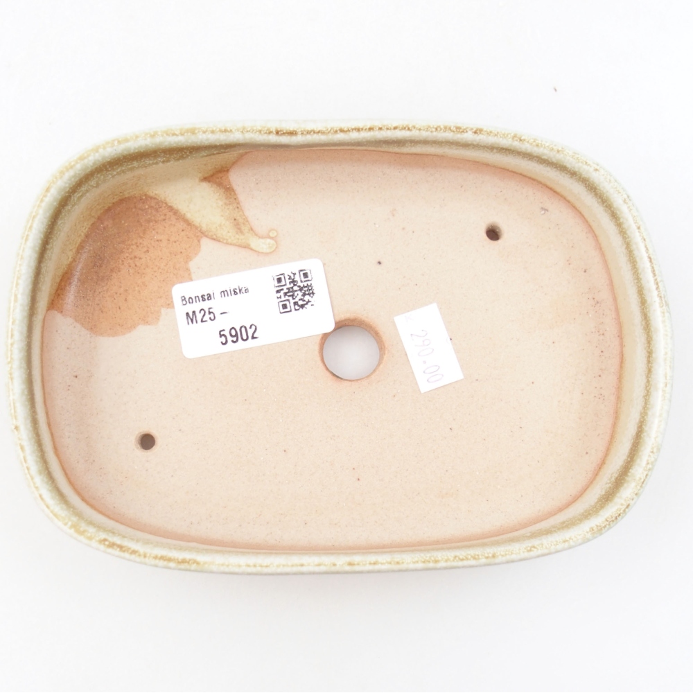 Bonsaischaal van keramiek 22 x 17 x 5 cm, groen