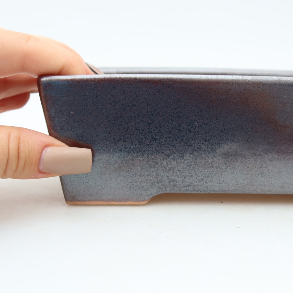 Keramische bonsaipot 16 x 11,5 x 5,5 cm, kleur bruin