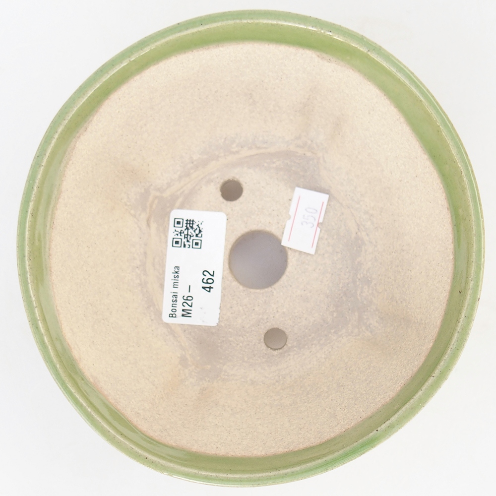 Bonsaischaal van keramiek 13,5 x 13,5 x 6,5 cm, groen