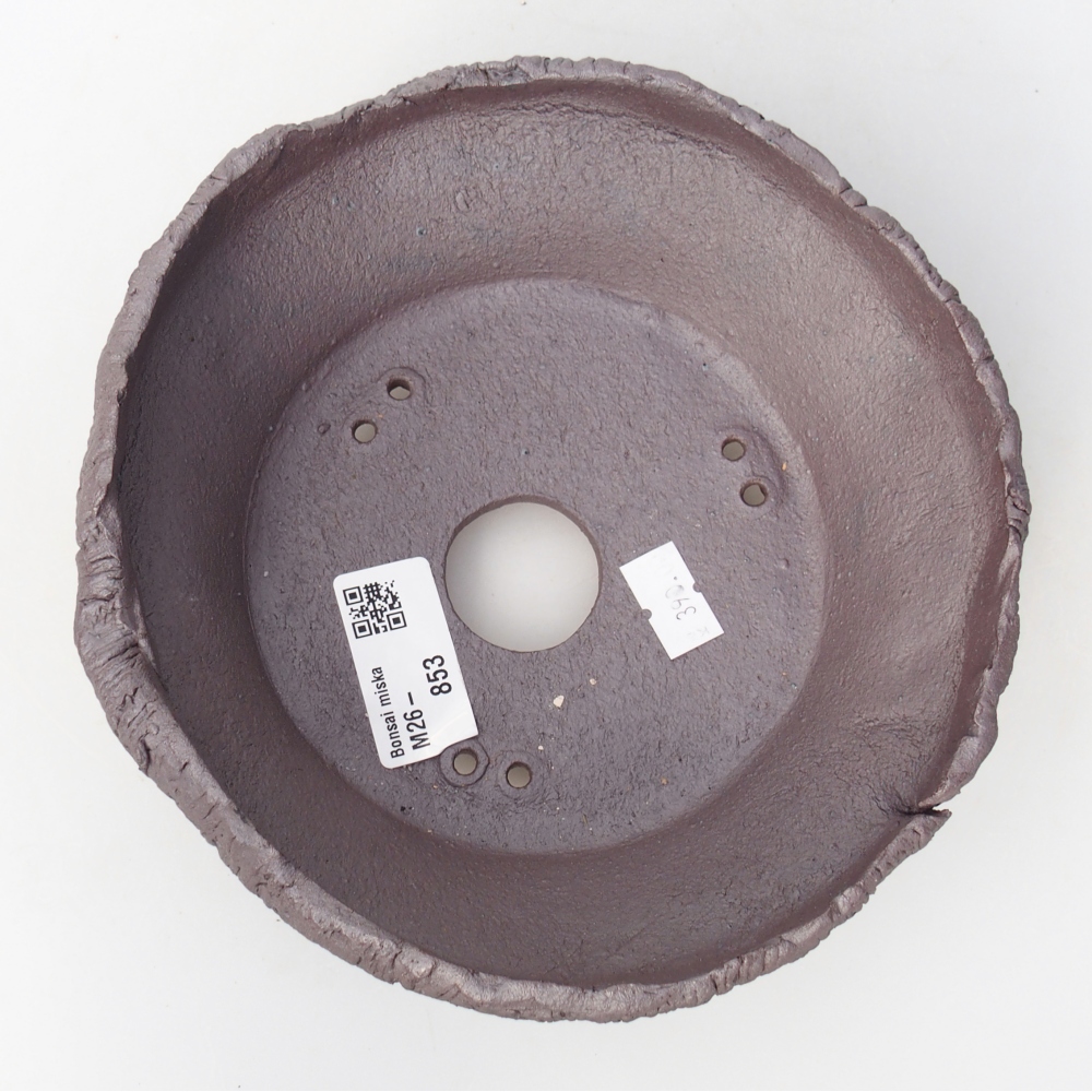 Bonsaischaal van keramiek 18 x 17 x 5,5 cm, metaalkleur