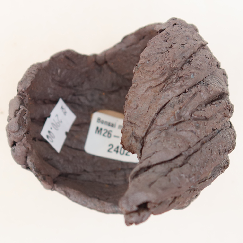 Keramische schaal  7,5 x 7 x 11,5 cm, kleur bruin