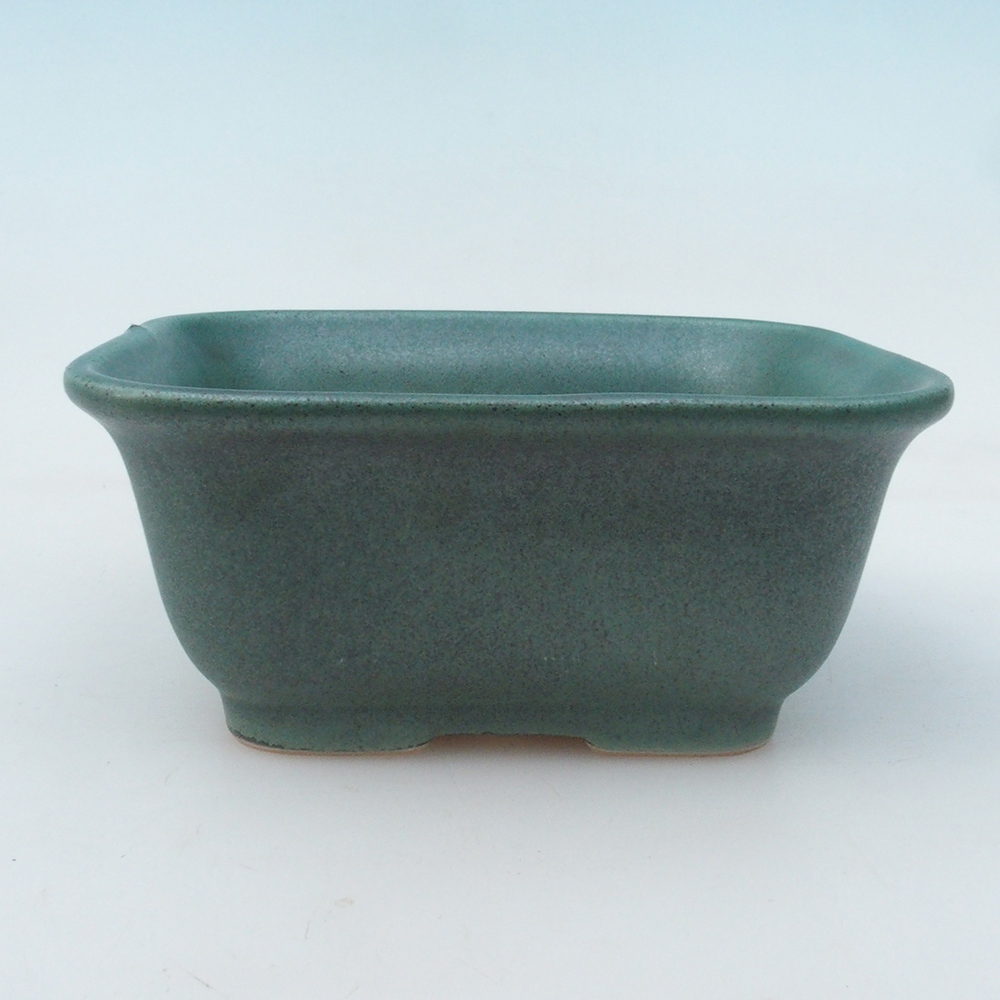 Bonsai kom + schotel H37 - 14,5x13x6,5 cm - groen