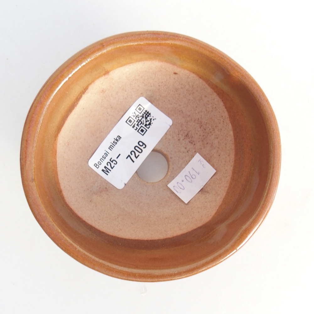 Bonsaischaal van keramiek 26 x 26 x 8 cm, kleur rood