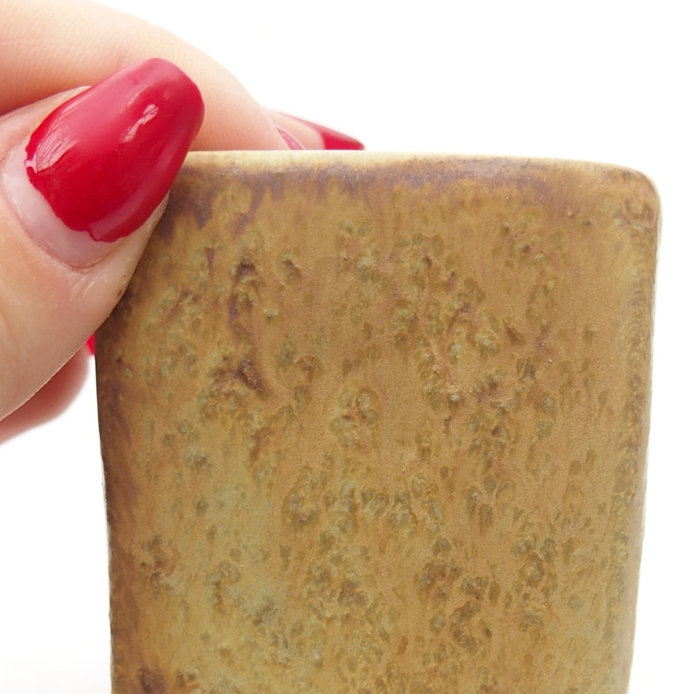 Bonsaischaal van keramiek 5 x 5 x 6,5 cm, groen