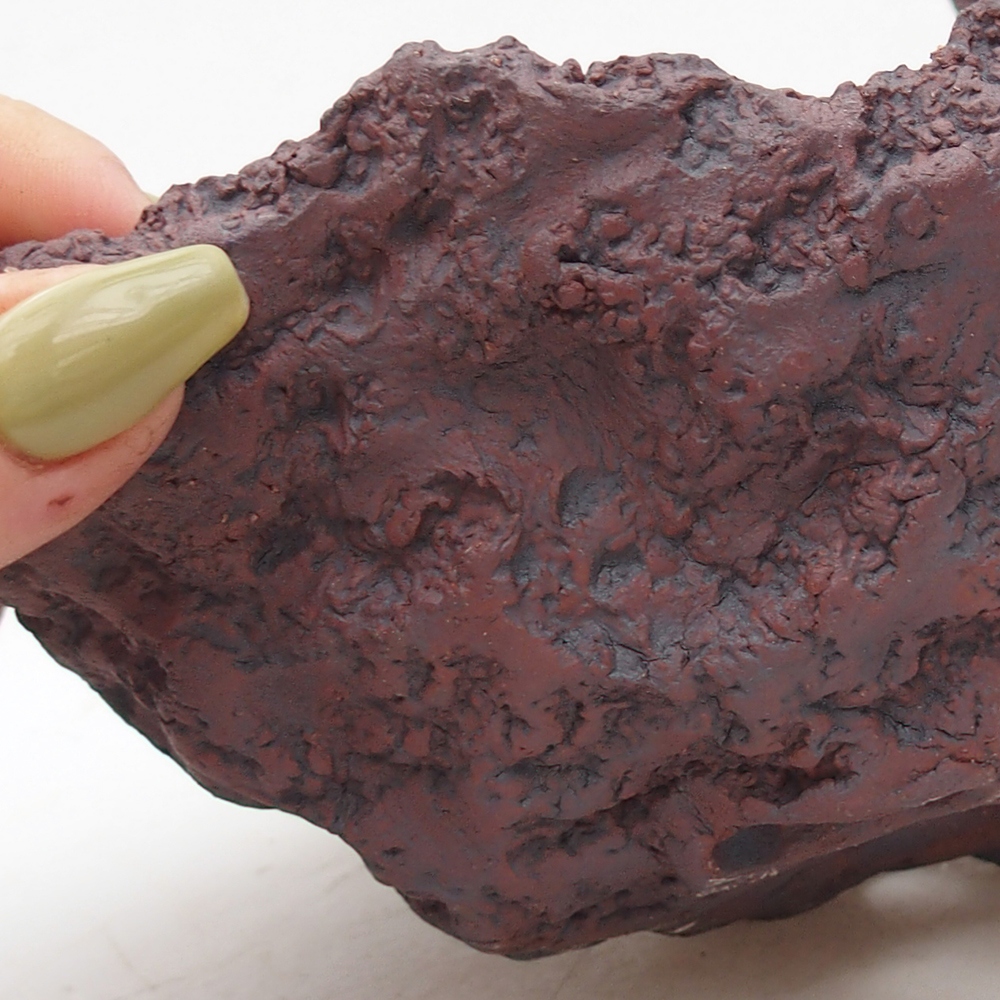 Keramische schaal 14 x 12,5 x 12 cm , kleur bruin