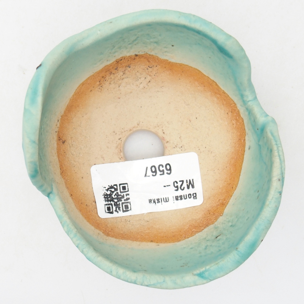 Schelp van keramiek 8,5 x 8 x 4,5 cm , kleur blauw