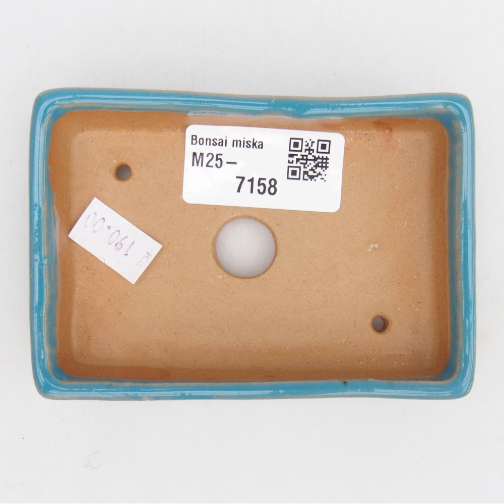 Bonsaischaal van keramiek 26 x 26 x 8 cm, kleur rood