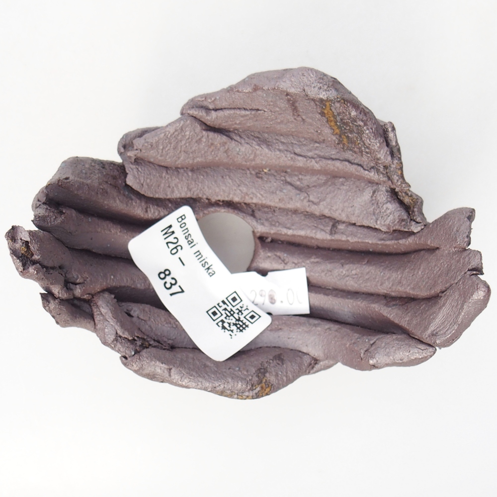 Keramische schaal 10 x 7,5 x 7 cm , metaalkleur