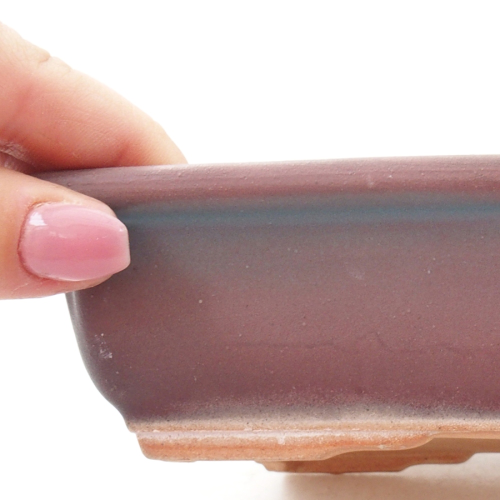 Bonsaischaal van keramiek 17,5 x 13 x 4 cm, roze