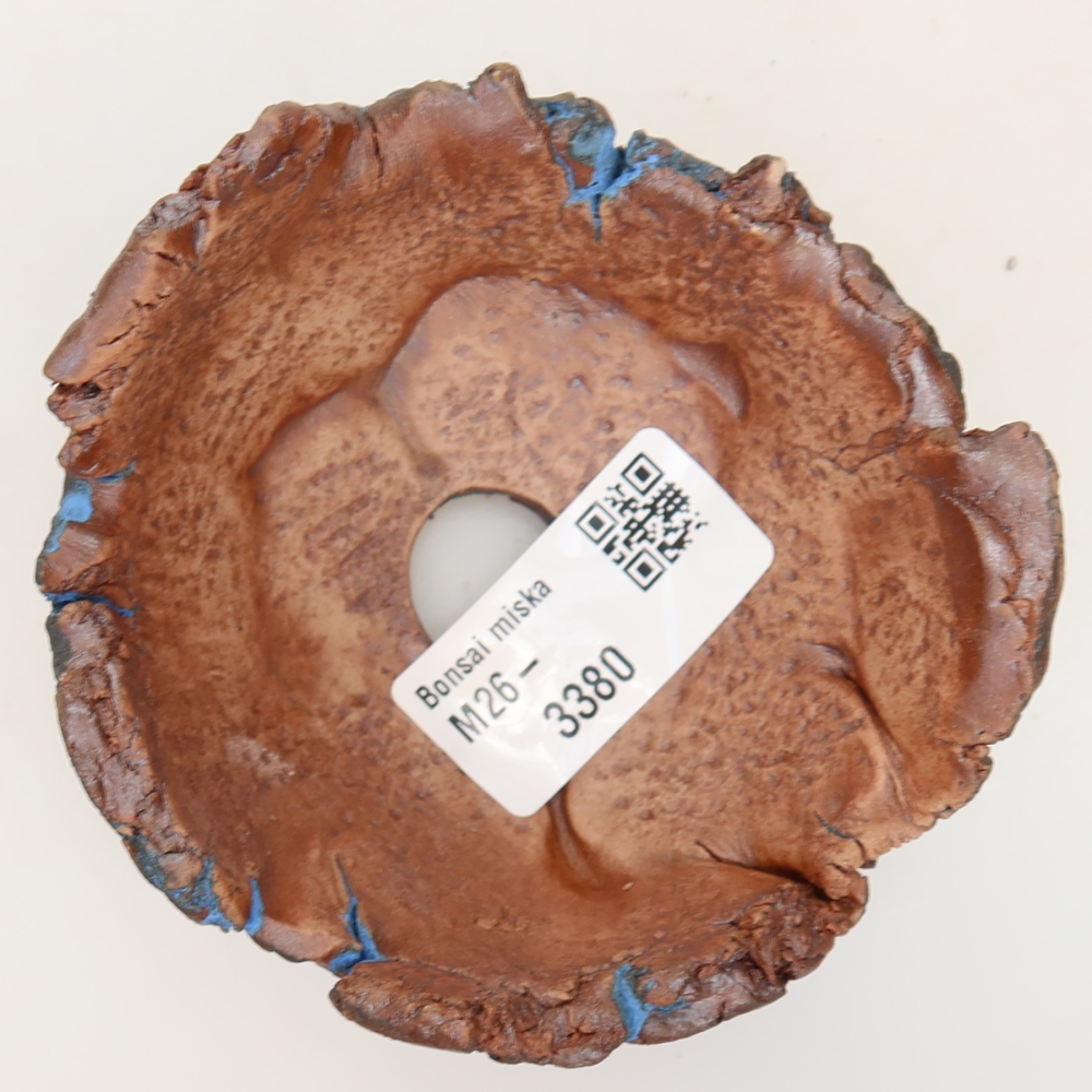 Keramische schaal 9 x 9 x 5 cm, kleur: blauw