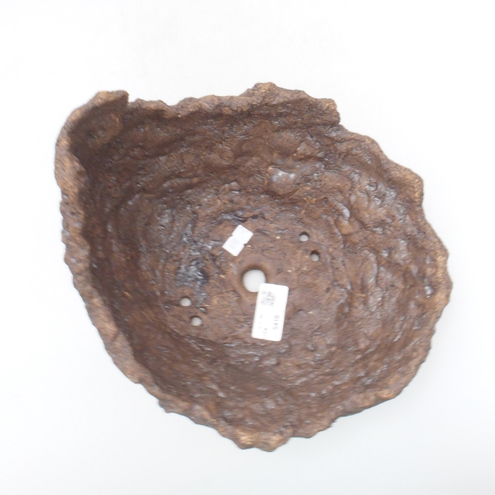 Keramisch Schelp 22 x 21 x 20 cm , kleur bruin