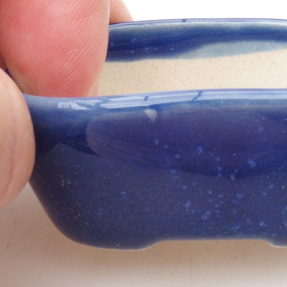 Mini bonsaischaal 5,5 x 4 x 2,5 cm, kleur blauw