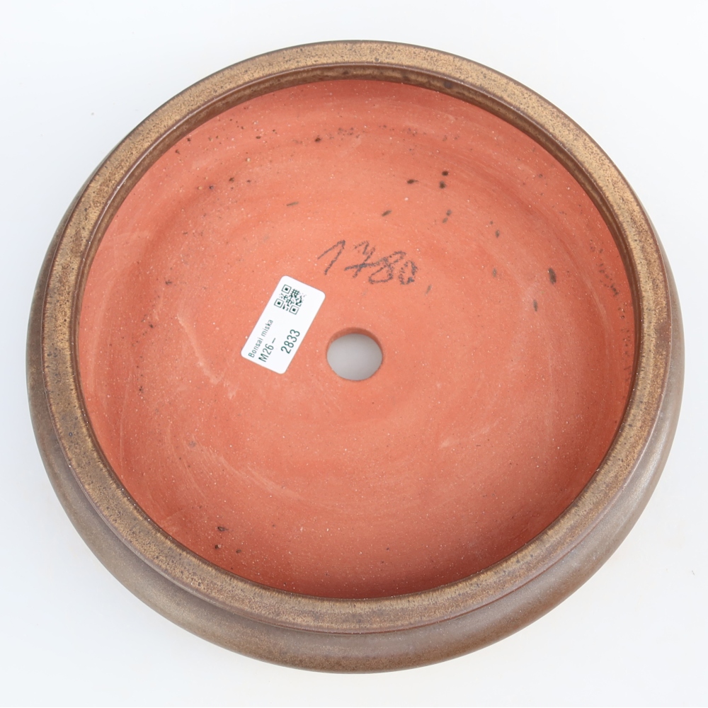 Keramische schaal  23,5 x 23,5 x 7 cm, kleur bruin