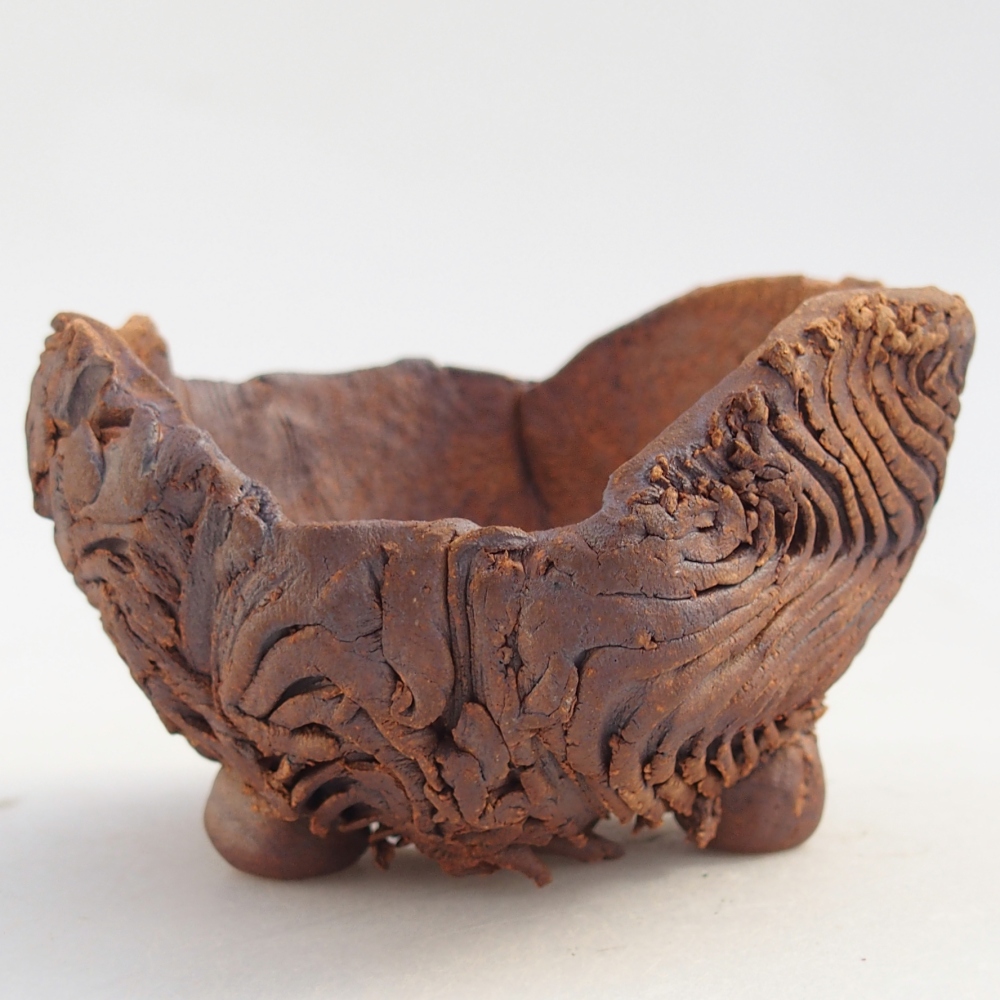 Keramisch Schelp 8,5 x 8 x 5,5 cm , kleur bruin