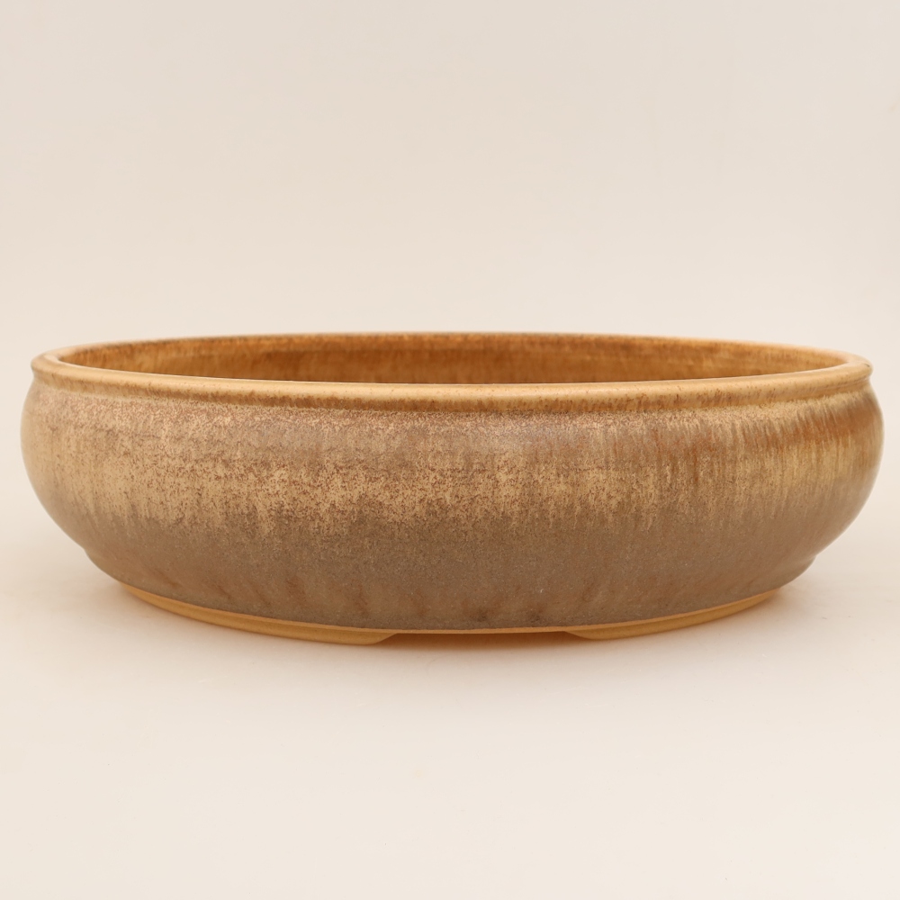 Keramische bonsaipot 31 x 31 x 8 cm, kleur beige