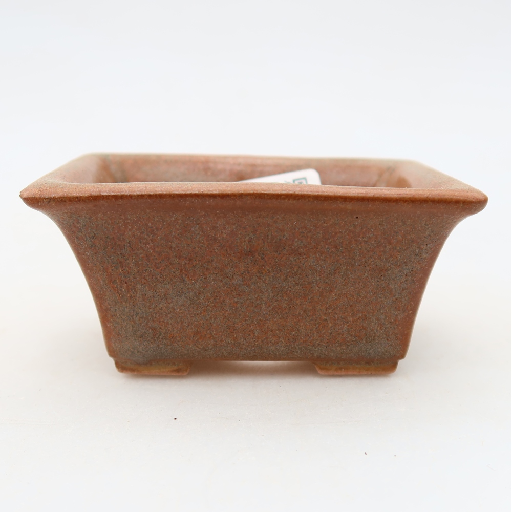 Bonsaischaal van keramiek 8,5 x 6 x 4 cm, bruin