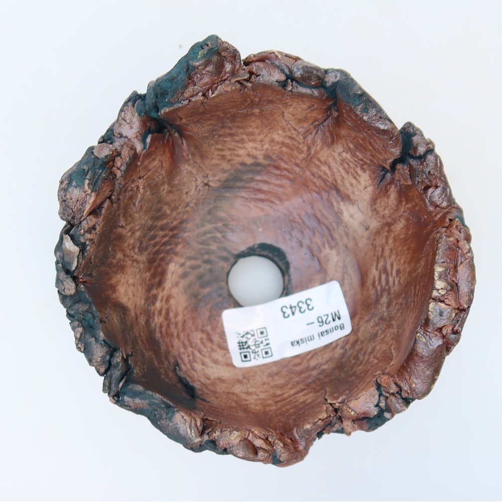 Keramische schaal  11 x 11 x 7,5 cm, kleur: groen