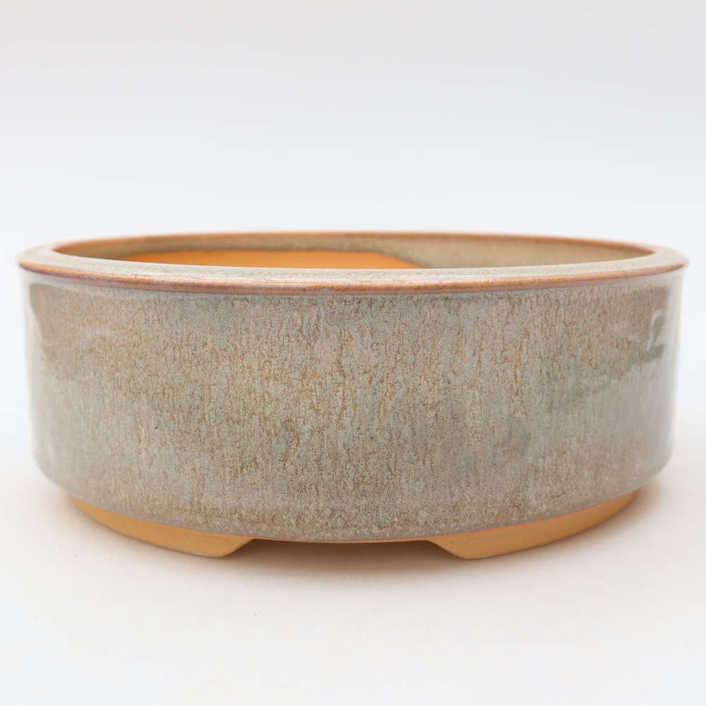 Keramische bonsaipot 19 x 19 x 6,5 cm, kleur: beige