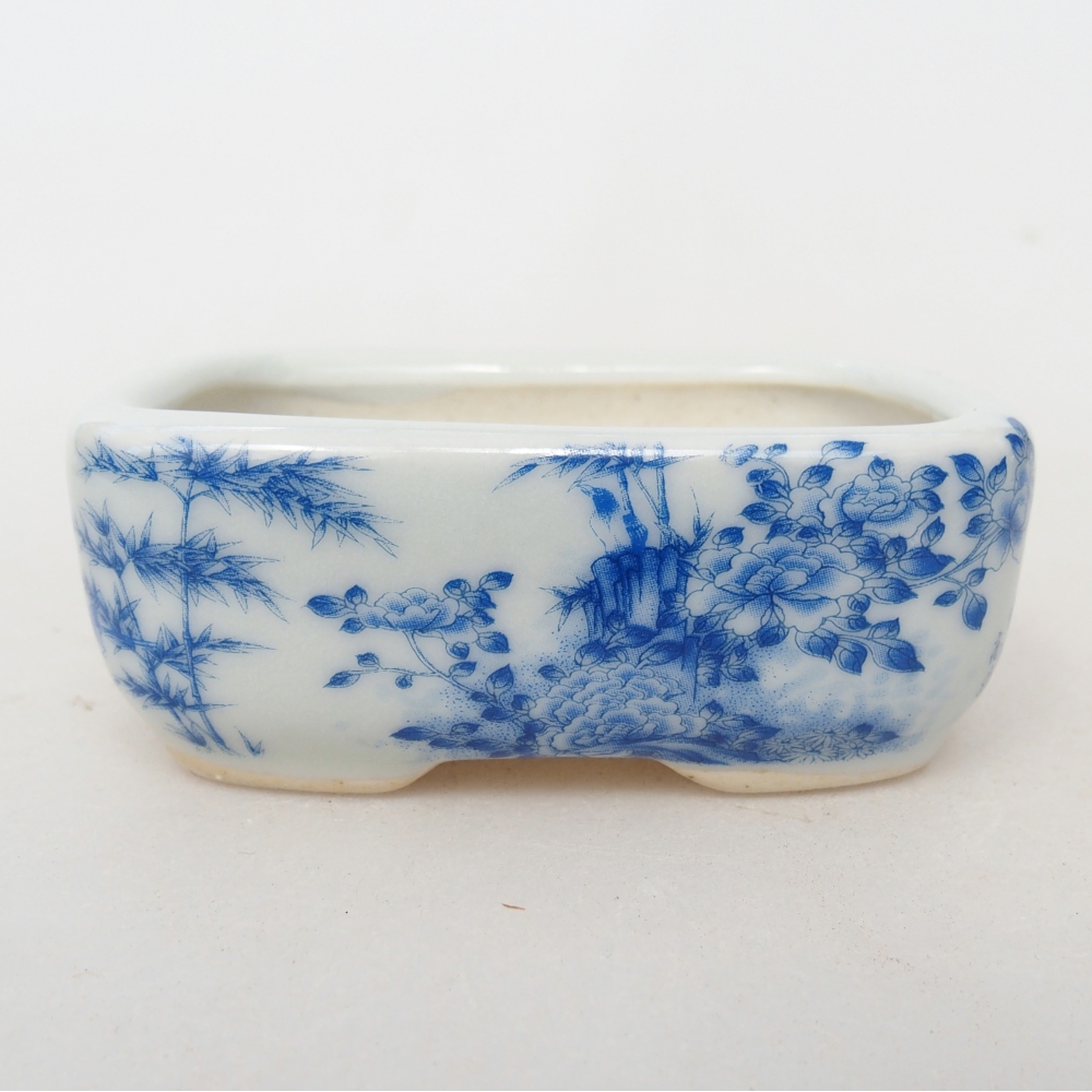 Mini bonsaischaal 8 x 6 x 3 cm, wit