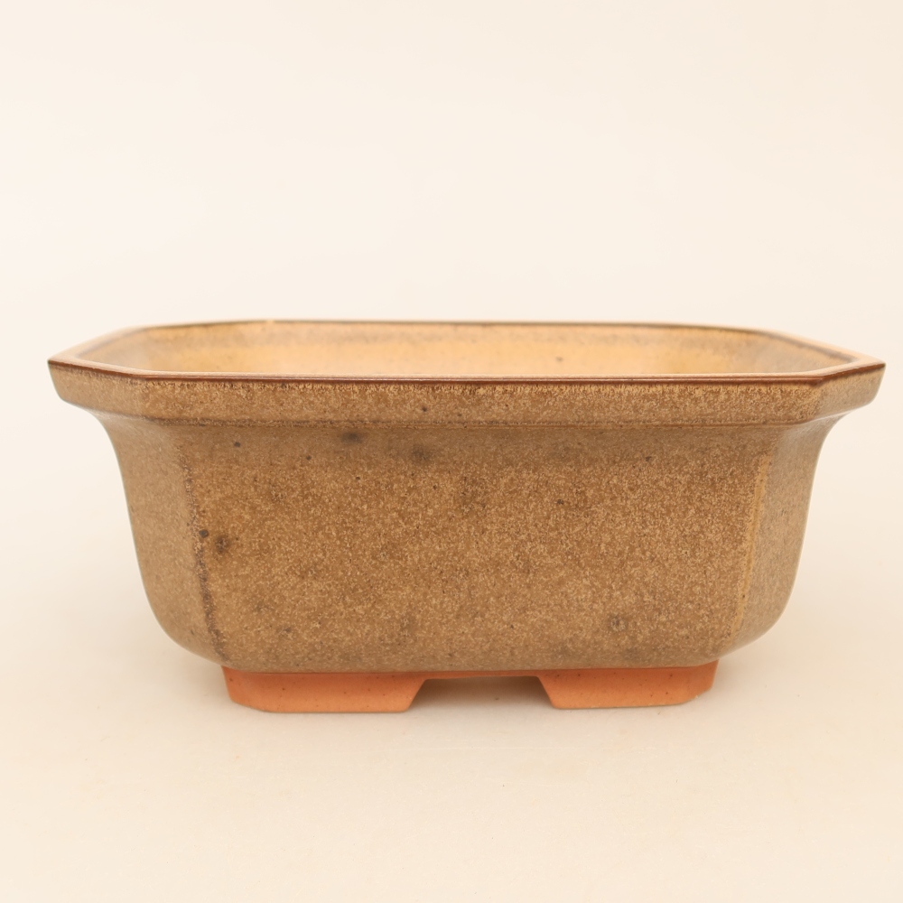 Keramische schaal  15 x 12 x 7 cm, kleur bruin